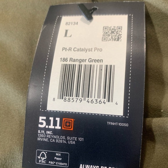5.11 Tactical Mens PT-R Catalyst Pro Pullover Sweatshirt Ranger Green Large NWT - Picture 14 of 14